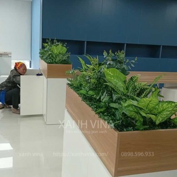 Thi công bồn cây giả cho công ty cổ phần 3D tại 18 Phạm Hùng